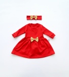 Sukienka czerwona z opaską 