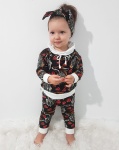 Hummingbird set - leggins + blouse with chimney + headband (1)