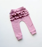 Legginsy wrzos z falbankami 