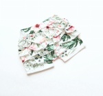 Spodenki kwiaty w ogrodzie z falbankami 