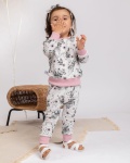 Komplet leśne zwierzątka - bluza, legginsy i opaska 