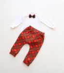 Komplet krata czerwono - zielona - body i baggy  