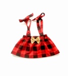 Spódniczka wiązana krata i złota kokardka