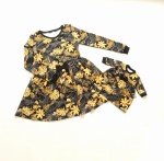 Rodzinny komplet złote liście - mama & córeczka  