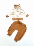 Komplet sarenki i karmel - bluza i legginsy 