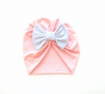 Turban róż i szarości