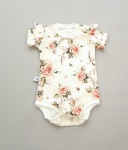 Body róże retro - krótki rękawek i motylek  