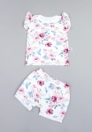 Komplet akwarelowe kwiaty 2 - koszulka i spodenki  