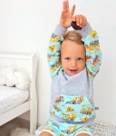 Bluza maszyny budowlane i znaki drogowe