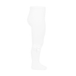 Rajstopy białe z kokardą CONDOR - 12-24 miesięcy (rozmiar buta 19-22)  