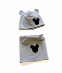 Komplet z uszami Miki - czapka i komin  