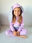 Komplet króliczek lilia i szarości - bluza i legginsy 