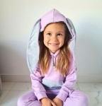 Bluza króliczek lilia i szarości