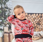 Bluza  świąteczne autka r 86
