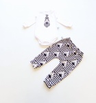 Zebras set white with tie - trousers + body