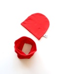 Komplet czerwień - czapka i komin  