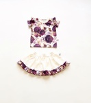 Roses set - skirt, t-shirt and headband  (1) (1) (1) (1)