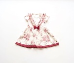 Sukienka antyczne róże z koronką - krótki/długi rękaw 