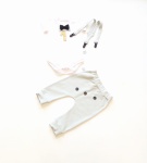 Komplet popiel  na roczek - body, baggy i szelki 