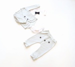 Komplet popiel z guziczkami - frak, body  i baggy   