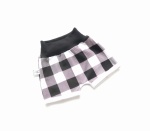 Bezuciskowe spodenki krata biało - czarna r 68