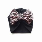 Turban czerń i panterka kwarc