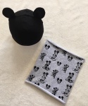 Gray Mouses set with small ears - cap and chimney scarf