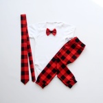 Black-red squared family set - Dad&Son 