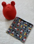 Mickey and Minnie set with small ears - red cap and chimney scarf