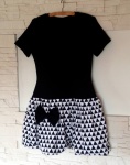Black-white triangles dress