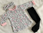 Feathers set - longsleeve, leggins and headband