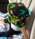 Forest animals set cap and chimney scarf