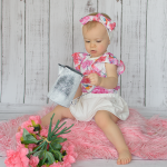 Komplet koliberki i  ptaszki - spódniczka i koszulka   