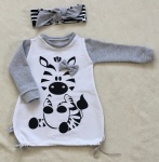 Zebra dress with headband