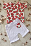Watermelons set - t-shirt and white shorts