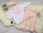 Quartz pink and spots set - blouse, headband and leggins (1) (1)