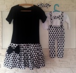 Black-white triandle family set 