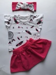 Fuchsia dreamcather set - skirt, headband and t-shirt 