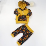 Komplet liski - baggy oraz bluza z kapturem i pomponem  