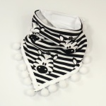 Zebra neckerchief with white pom-poms