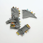 Komplet Dino melanż i komiks - bluza, baggy i czapka