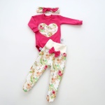 Komplet jednorożce - body, półśpiochy bezuciskowe i  opaska  