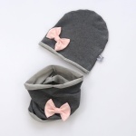 Komplet melanż i groszki - czapka i komin 