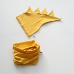 Komplet Dino musztarda  - czapka i komin   