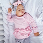 Bluza róż z falbanką 