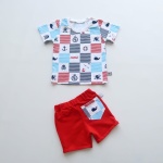 Sailor with red set -  t-shirt and shorts