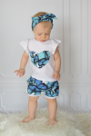 Komplet  motyle - koszulka, spodenki  oraz opaska  