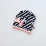 Gray zebras cap with bow