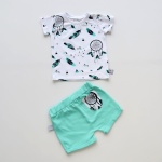 Komplet łapacze snów aqua - koszulka i szorty 