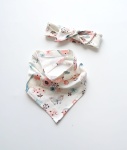 Set - one layer bird neckerchief with headband